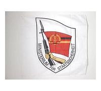 AZ FLAG Drapeau Stasi de la RDA 90x90 cm Polyester 100D Fourreau