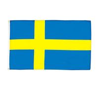 AZ FLAG - Drapeau Suède - 150x90 cm en Polyester - Drapeau Suédois Avec Oeillets en Laiton Intégrés - 80g