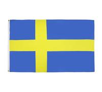AZ FLAG - Drapeau Suède - 90x60 cm - Drapeau Suédois 100% Polyester Avec Oeillets Métalliques Intégrés - Pavillon 50 g