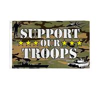 AZ FLAG - Drapeau Support our Troops camouflage - 150x90 cm - Drapeau Appuyons Nos Troupes 100% Polyester Avec Oeillets Métalliques Intégrés - Pavillon 110 g