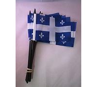 AZ FLAG Drapeau sur Hampe Québec 15x10 cm Québécois Polyester Léger Hampe