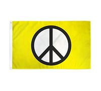 AZ FLAG Drapeau Symbole Paix Jaune 150x90 cm Polyester 100D 2 Œillets