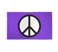 AZ FLAG Drapeau Symbole Paix Violet 150x90 cm Polyester 100D 2 Œillets