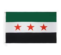 AZ FLAG Drapeau Syrie - Armée Syrienne libre 150x90 cm 2 Œillets | Usage intérieur et extérieur Drapeau décoratif saoudien coutures doubles et bords renforcés avec œillets métalliques