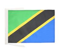 AZ FLAG - Drapeau Tanzanie - 45x30 cm - Pavillon Tanzanien 100% Polyester Avec Deux Cordelettes - 20g
