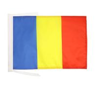 AZ FLAG - Drapeau Tchad - 45x30 cm - Pavillon Tchadien 100% Polyester Avec Deux Cordelettes - 20g