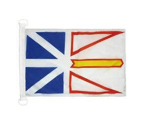 AZ FLAG - Drapeau Terre-Neuve-et-Labrador - 45x30 cm - Pavillon Nautique Canadien - Canada Spécial Bateau Et Extérieur En Maille Bloquée Avec Anneaux Plastiques Intégrés - 30g