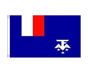 AZ FLAG Drapeau Terres australes et antarctiques française 150x90 cm | Usage intérieur et extérieur Drapeau décoratif des Terres australes françaises coutures doubles et bords renforcés