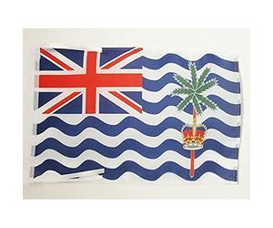 AZ FLAG - Drapeau Territoires britanniques de l'océan indien - 45x30 cm - Pavillon Des Biot 100% Polyester Avec Deux Cordelettes - 20g