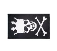AZ FLAG - Drapeau Tête de mort avec couronne - 150x90 cm - Drapeau Pirate 100% Polyester Avec Oeillets Métalliques Intégrés - Pavillon 110 g
