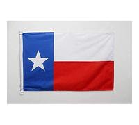 AZ FLAG - Drapeau Texas Spécial Extérieur - 90x60 cm - Pavillon Nautique Texan - Etat Américain - Usa - Etats-Unis En Maille Bloquée Avec Anneaux Plastiques Intégrés - 80g