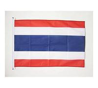 AZ FLAG - Drapeau Thaïlande Spécial Extérieur - 90x60 cm - Pavillon Nautique Thaïlandais En Maille Bloquée Avec Anneaux Plastiques Intégrés - 80g