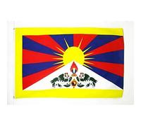AZ FLAG Drapeau Tibet 150x90 cm Drapeau Tibétain Polyester 100D 2 Œillets