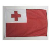 AZ FLAG - Drapeau Tonga - 45x30 cm - Pavillon Nautique Tongien Spécial Bateau Et Extérieur En Maille Bloquée Avec Anneaux Plastiques Intégrés - 30g