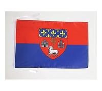AZ FLAG - Drapeau Toulouse - 45x30 cm - Pavillon Toulousain 100% Polyester Avec Deux Cordelettes - 20g