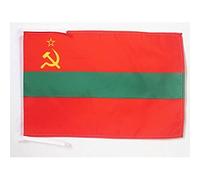 AZ FLAG - Drapeau Transnistrie - 45x30 cm - Pavillon République Moldave Du Dniestr - Moldavie 100% Polyester Avec Deux Cordelettes - 20g