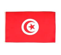 AZ FLAG Drapeau Tunisie 250x150 cm Tunisien Polyester 100D 2 Œillets | Usage intérieur et extérieur Drapeau décoratif تونس coutures doubles et bords renforcés avec œillets métalliques