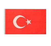 AZ FLAG - Drapeau Turquie Premium - 150x90 cm - Drapeau Turc Cousu et Brodé Nylon 200D Avec Oeillets Métalliques Intégrés - 200 g