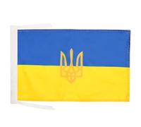 AZ FLAG Drapeau Ukraine avec Armes 45x30cm - PAVILLON ukrainien 30 x 45 cm Haute qualité