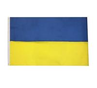 AZ FLAG - Drapeau Ukraine Premium - 150x90 cm - Drapeau Ukrainien Cousu Nylon 200D Avec Oeillets Métalliques Intégrés - 200 g