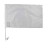 AZ FLAG - Drapeau Unicolore Blanc Pour Décoration Voiture Avec Attaches En PVC Et Système d'Accroche - Car Flag De Couleur Blanche - 100% Polyester - 50g - 45x30 cm