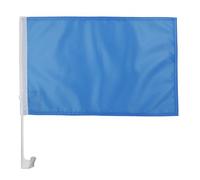 AZ FLAG - Drapeau Unicolore Bleu Pour Décoration Voiture Avec Attaches En PVC Et Système d'Accroche - Car Flag De Couleur Bleue - 100% Polyester - 50g - 45x30 cm