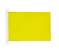 AZ FLAG - Drapeau Unicolore Jaune - 45x30 cm - Pavillon Nautique De Couleur Jaune Spécial Bateau Et Extérieur En Maille Bloquée Avec Anneaux Plastiques Intégrés - 30g