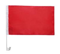 AZ FLAG - Drapeau Unicolore Rouge Pour Décoration Voiture Avec Attaches En PVC Et Système d'Accroche - Car Flag De Couleur Rouge - 100% Polyester - 50g - 45x30 cm