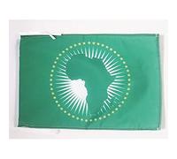 AZ FLAG - Drapeau Union Africaine - 45x30 cm - Pavillon Africain 100% Polyester Avec Deux Cordelettes - 20g