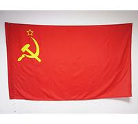 AZ FLAG - Drapeau URSS - 150x90 cm - Drapeau Communiste - Russie En Satin Avec Fourreau et Cordelette - Pavillon 140 g