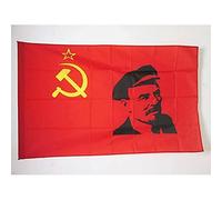 AZ FLAG - Drapeau URSS avec Lénine - 150x90 cm - Drapeau Communiste Leninien - Léninisme 100% Polyester Avec Fourreau et cordelette - Pavillon 110 g