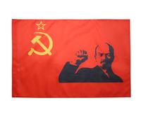 AZ FLAG - Drapeau URSS avec Lénine poing levé - 150x90 cm - Drapeau Communiste Leninien - Léninisme 100% Polyester Avec Fourreau et cordelette - Pavillon 110 g