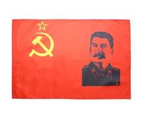AZ FLAG - Drapeau URSS avec Staline - 90x60 cm - Drapeau Communiste Stalinien 100% Polyester Avec Fourreau et Cordelette - Pavillon 50 g