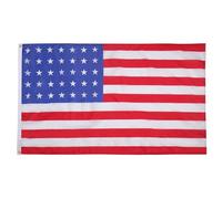 AZ FLAG Drapeau USA 35 étoiles 150x90 cm Polyester 100D 2 Œillets | Usage intérieur et extérieur Drapeau décoratif américain avec 35 étoiles coutures doubles et bords renforcés