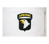 AZ FLAG - Drapeau USA Airborne blanc avec aigle - 150x90 cm - Drapeau 100% Polyester Avec Oeillets Métalliques Intégrés - Pavillon 110 g