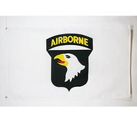 AZ FLAG Drapeau USA Airborne blanc avec aigle 90x60 cm 2 Œillets