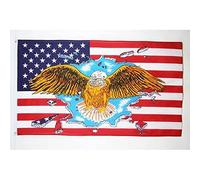 AZ FLAG Drapeau USA avec Aigle Jaune 150x90 cm Polyester 100D 2 Œillets