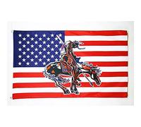 AZ FLAG - Drapeau USA avec cheval - 150x90 cm - Drapeau Américain - Etats-Unis 100% Polyester Avec Oeillets Métalliques Intégrés - Pavillon 110 g
