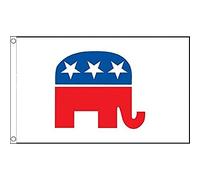 AZ FLAG - Drapeau USA Parti Républicain - 150x90 cm - Drapeau Republican Party Américain 100% Polyester Avec Oeillets Métalliques Intégrés - Pavillon 110 g