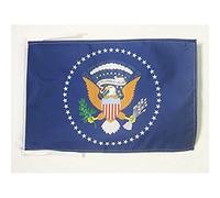 AZ FLAG Drapeau USA Président 45x30 cm Polyester 100D Cordelettes | Usage intérieur et extérieur Drapeau décoratif américain coutures doubles et bords renforcés