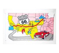 AZ FLAG Drapeau USA Route 66 150x90 cm Polyester 100D 2 Œillets