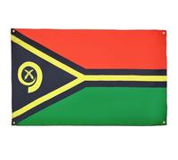 AZ FLAG Drapeau Vanuatu 150x90 cm avec 4 oeillets, Pavillon Vanuatais pour balcon ou mur