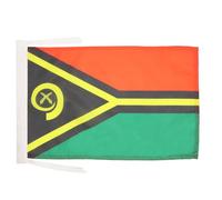 AZ FLAG - Drapeau Vanuatu - 45x30 cm - Pavillon Vanuatais 100% Polyester Avec Deux Cordelettes - 20g