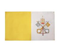 AZ FLAG Drapeau Vatican 150x90 cm avec 4 oeillets, Pavillon Vatican pour balcon ou mur