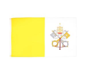 AZ FLAG Drapeau Vatican 150x90 cm Drapeau Vatican Polyester Léger 2 Œillets | Usage intérieur Drapeau décoratif Città del Vaticano coutures doubles et bords renforcés avec œillets métalliques