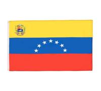 AZ FLAG - Drapeau Vénézuela Ancien Avec Ecusson - 150x90 cm - Drapeau Vénézuelien 7 Étoiles 100% Polyester Avec Oeillets Métalliques Intégrés - Pavillon 110 g
