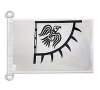 AZ FLAG - Drapeau Viking Raven - 45x30 cm - Pavillon Nautique Bannière Au Corbeau - Vikings Spécial Bateau Et Extérieur En Maille Bloquée Avec Anneaux Plastiques Intégrés - 30g