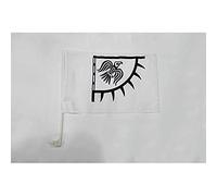 AZ FLAG - Drapeau Viking Raven Pour Décoration Voiture Avec Attaches En PVC Et Système d'Accroche - Car Flag Bannière Au Corbeau - Vikings - 100% Polyester - 50g - 45x30 cm