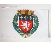 AZ FLAG - Drapeau Ville de Lyon - 45x30 cm - Pavillon Lyonnais 100% Polyester Avec Deux Cordelettes - 20g