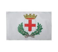 AZ FLAG - Drapeau Ville de Milan avec armes - 90x60 cm - Drapeau Milanais - Milano 100% Polyester Avec Fourreau et Cordelette - Pavillon 50 g